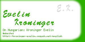 evelin kroninger business card